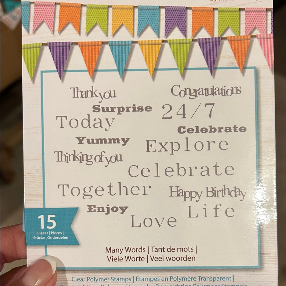 2 sets of celebration Polymer Stamps Set-new